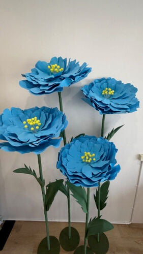 Marigold Large Freestanding Flower - Blue