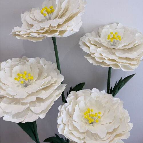Marigold Large Freestanding Flower - White