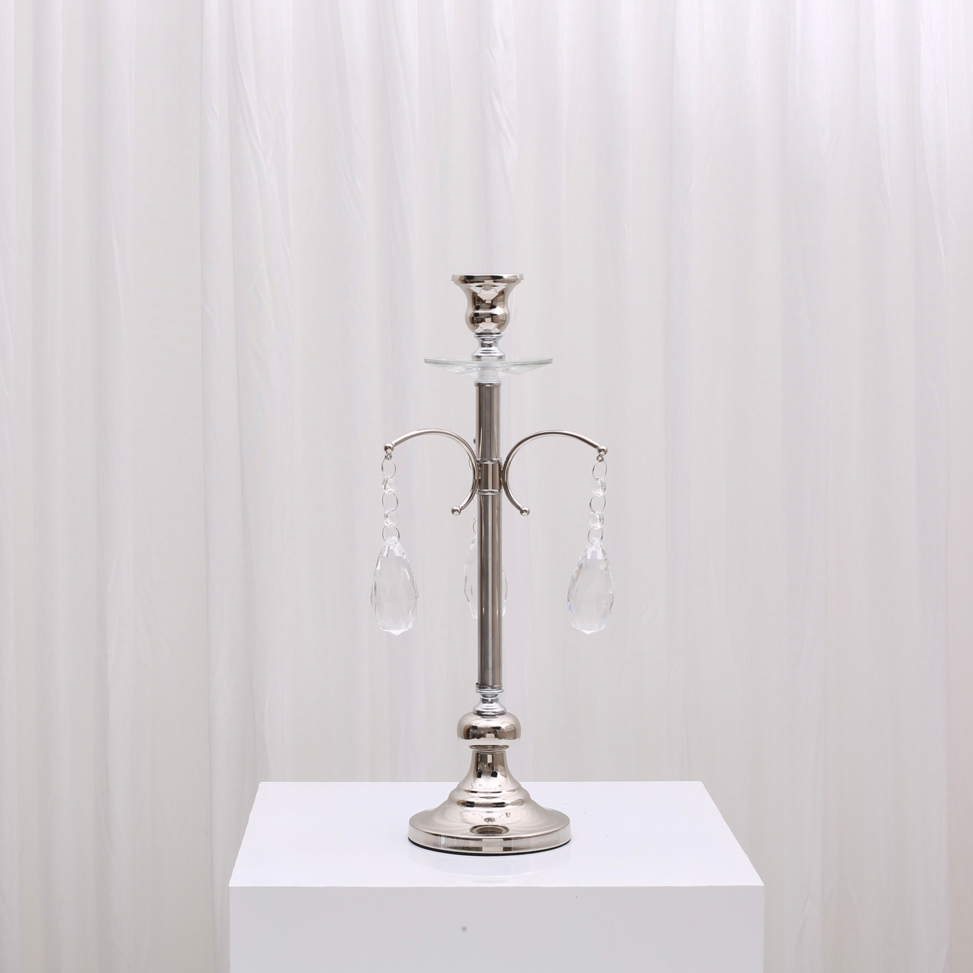 Serena Candlesticks For Hire Small / Silver