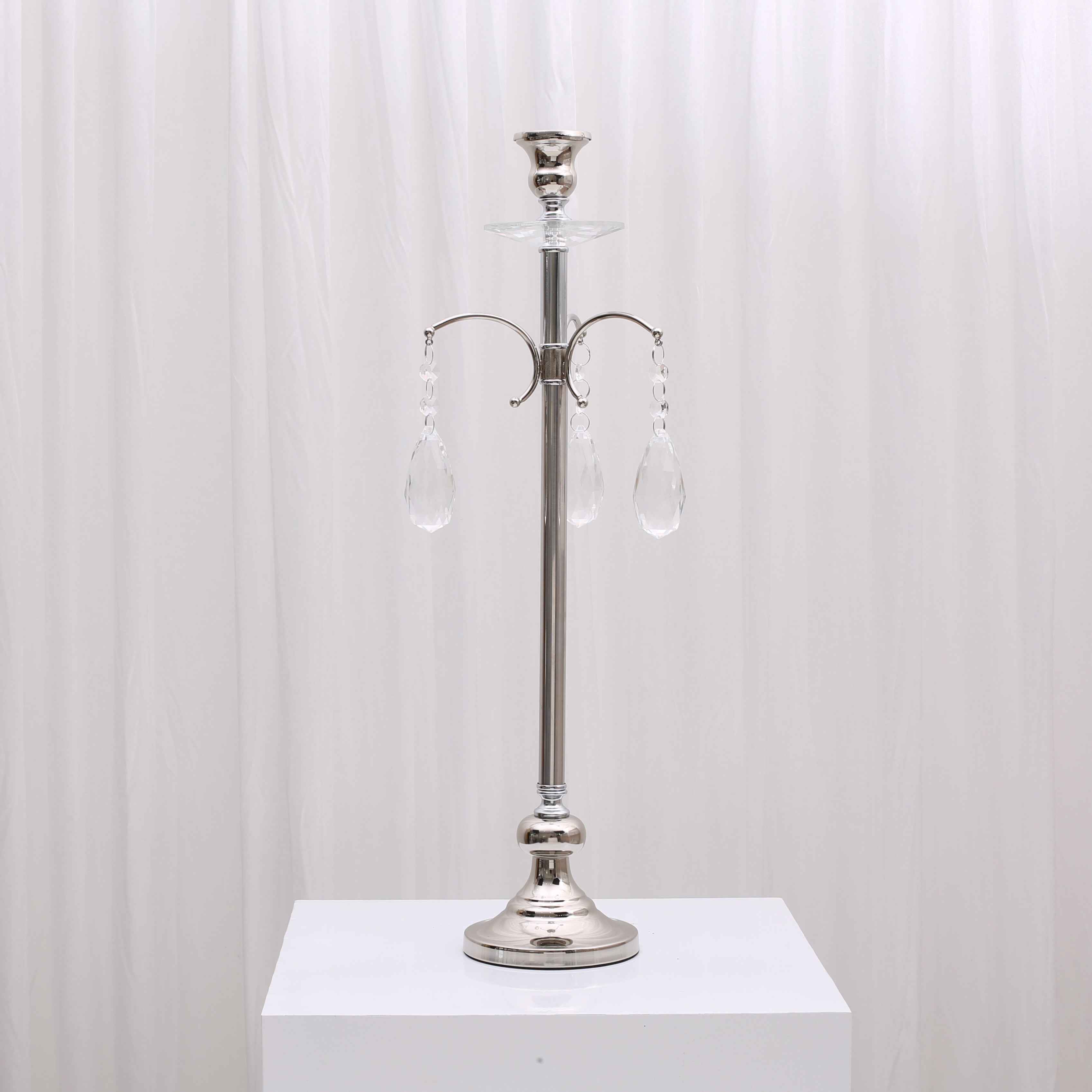 Serena Candlesticks For Hire Large / Silver