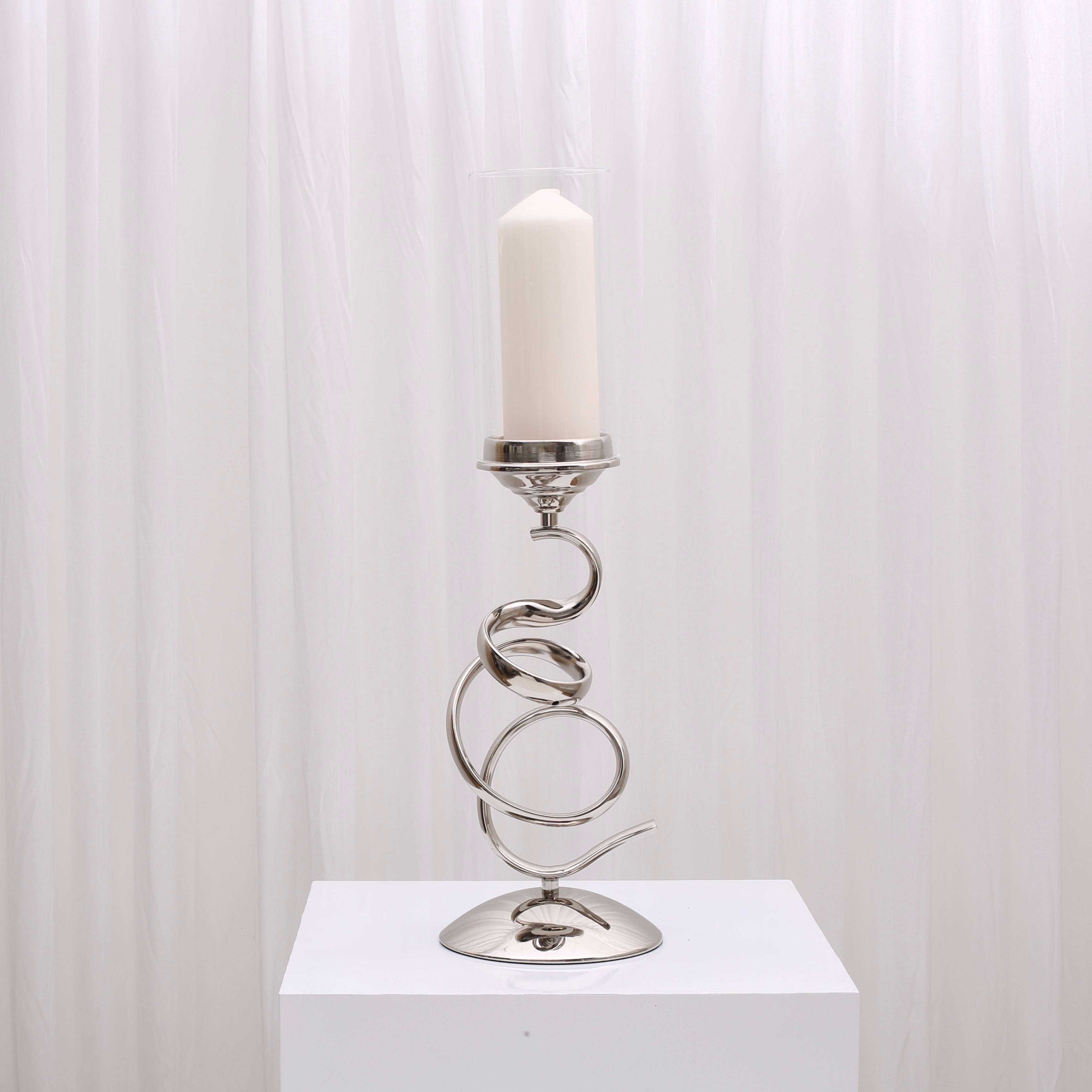 Vivienne Candlesticks For Hire Small/ Silver