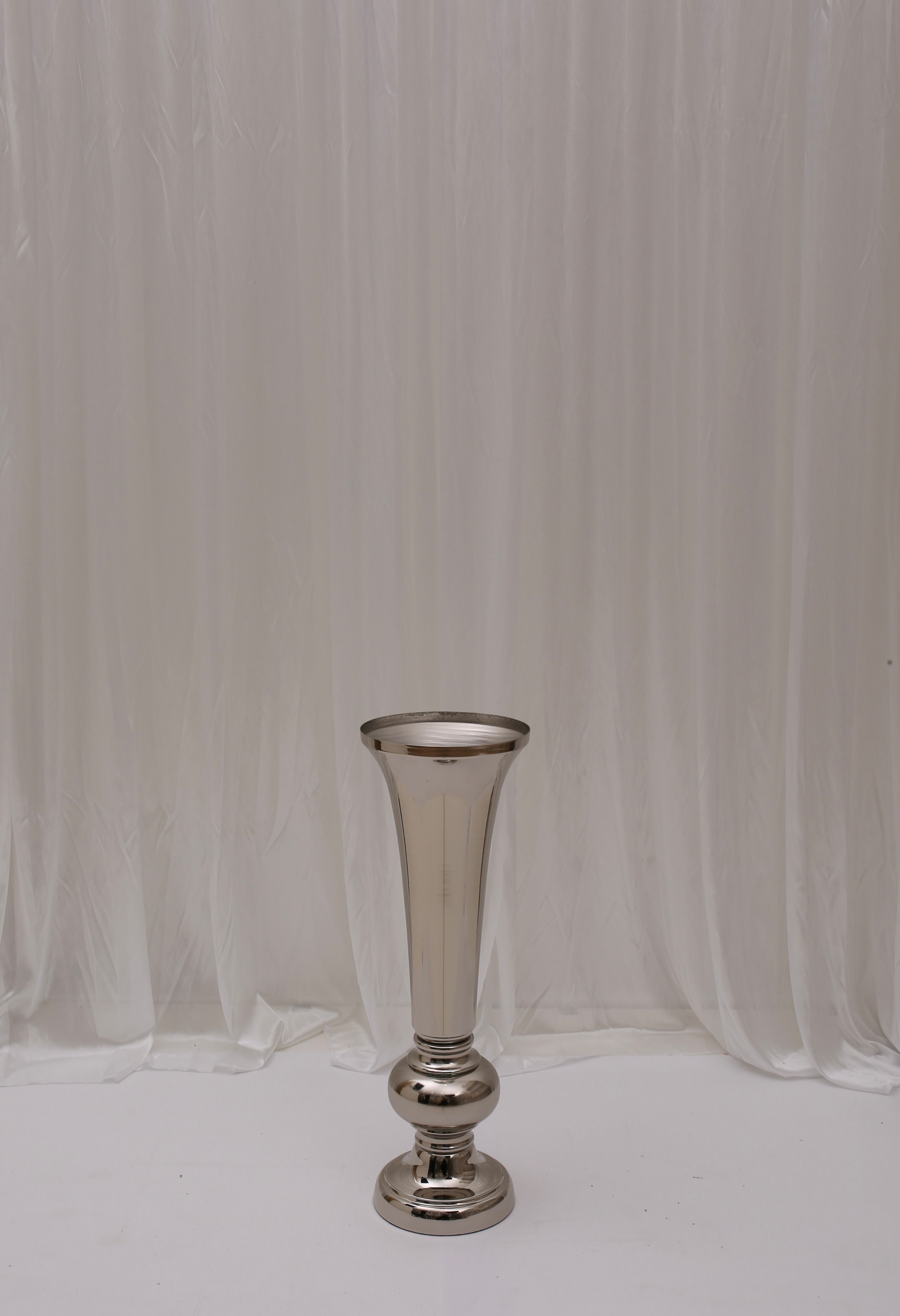Genevieve Trumpet Vase Small/ Silver