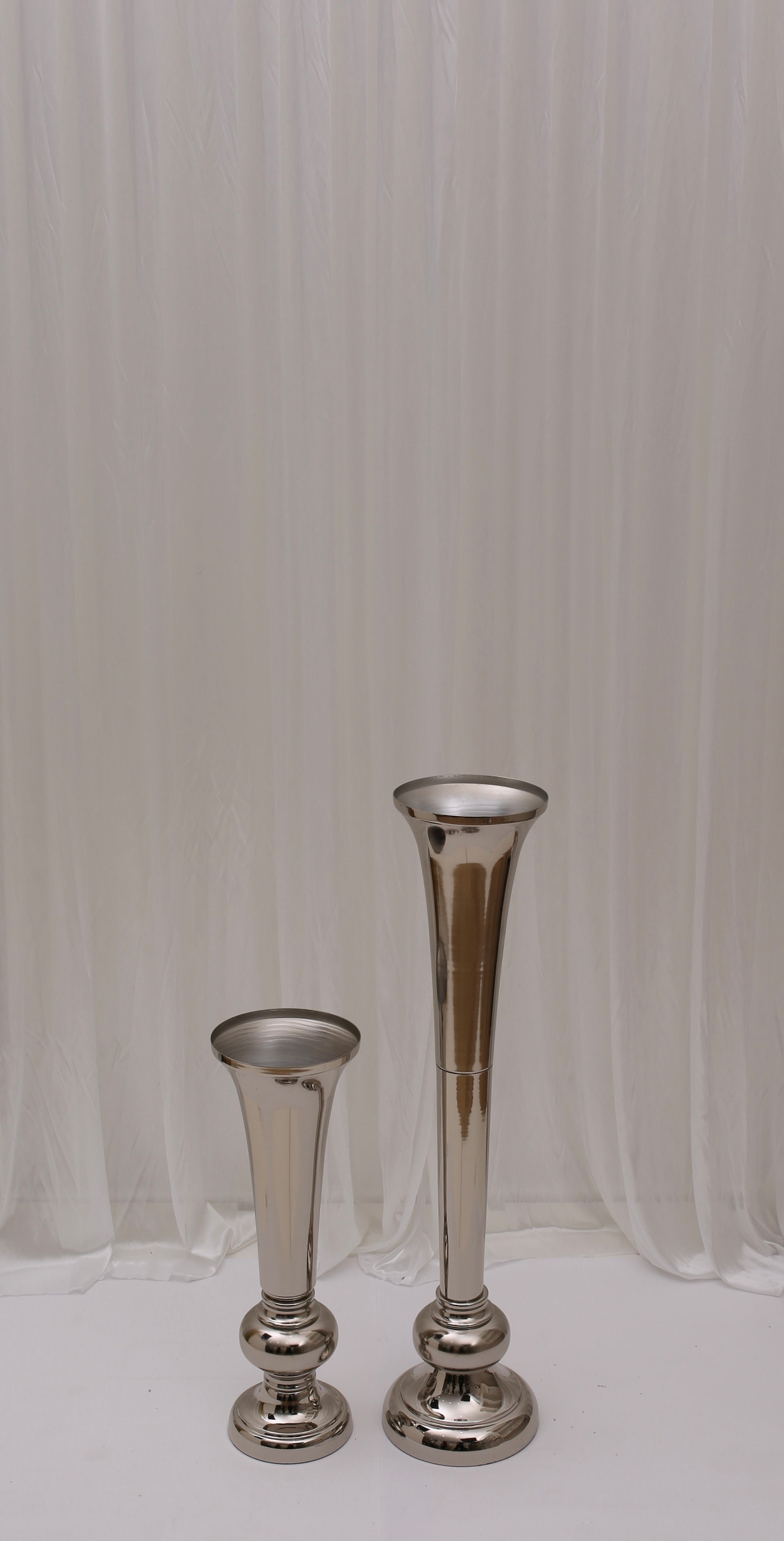 Genevieve Trumpet Vase Large/ Silver