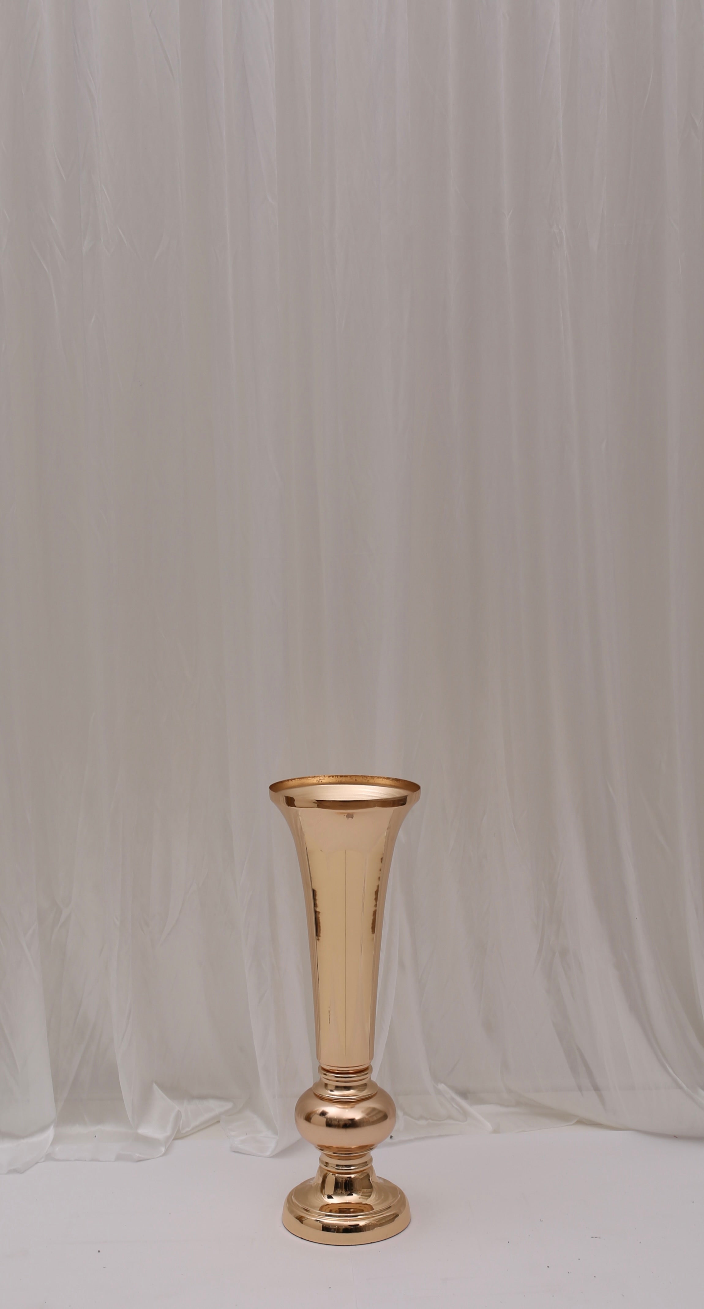 Genevieve Trumpet Vase Small/ Gold