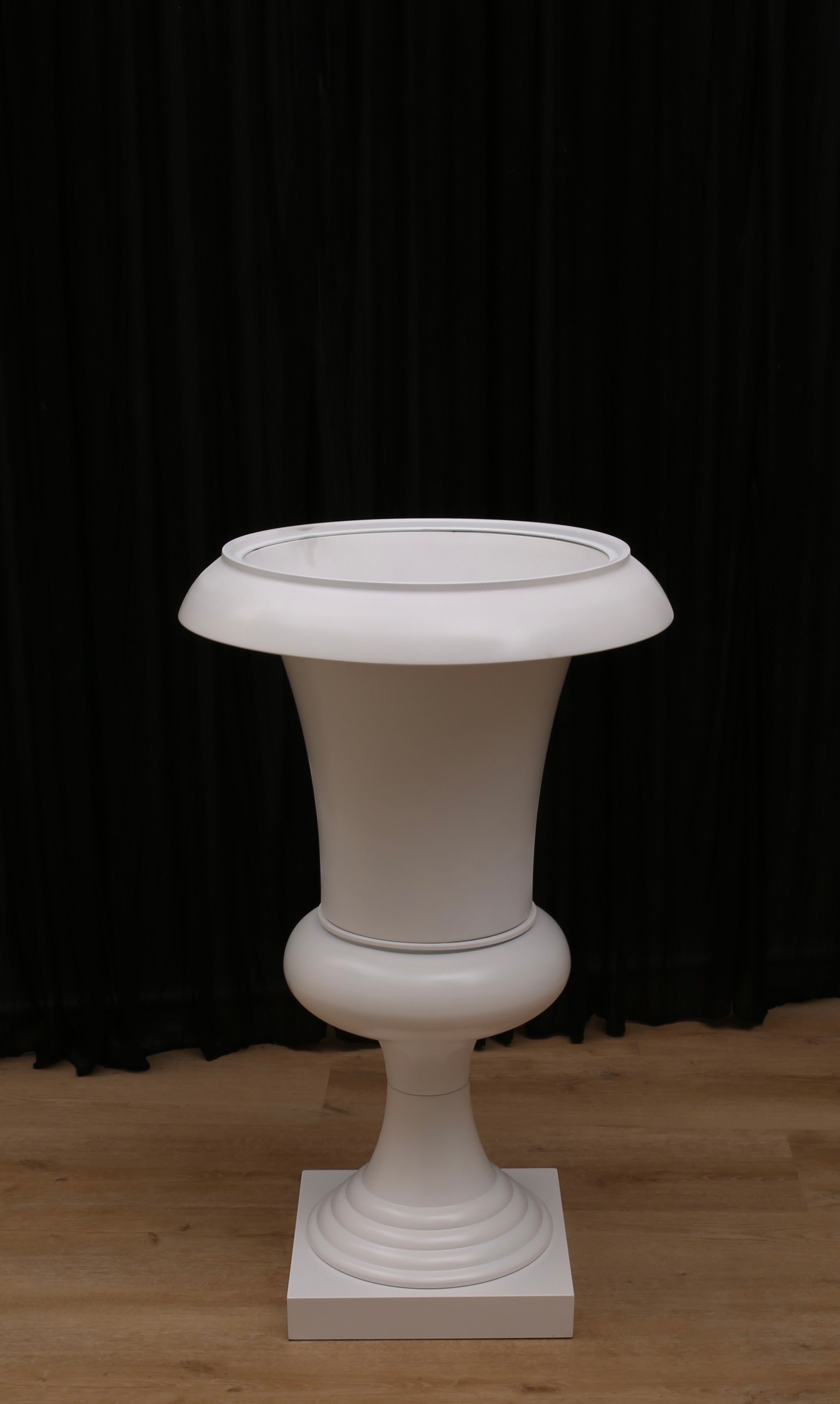 Charlotte Trumpet Floral Urn Small/ White