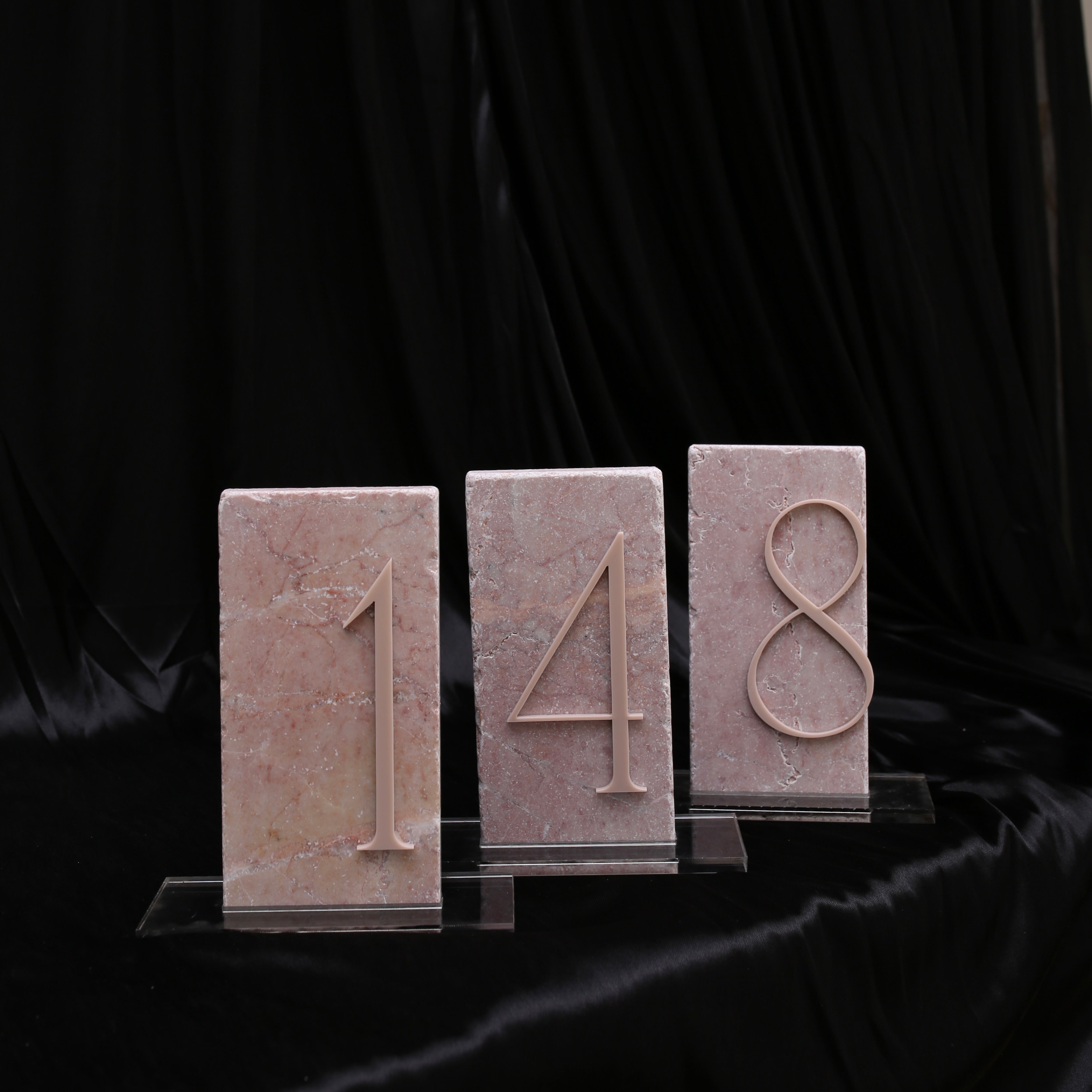 Travertine Table Numbers For Hire