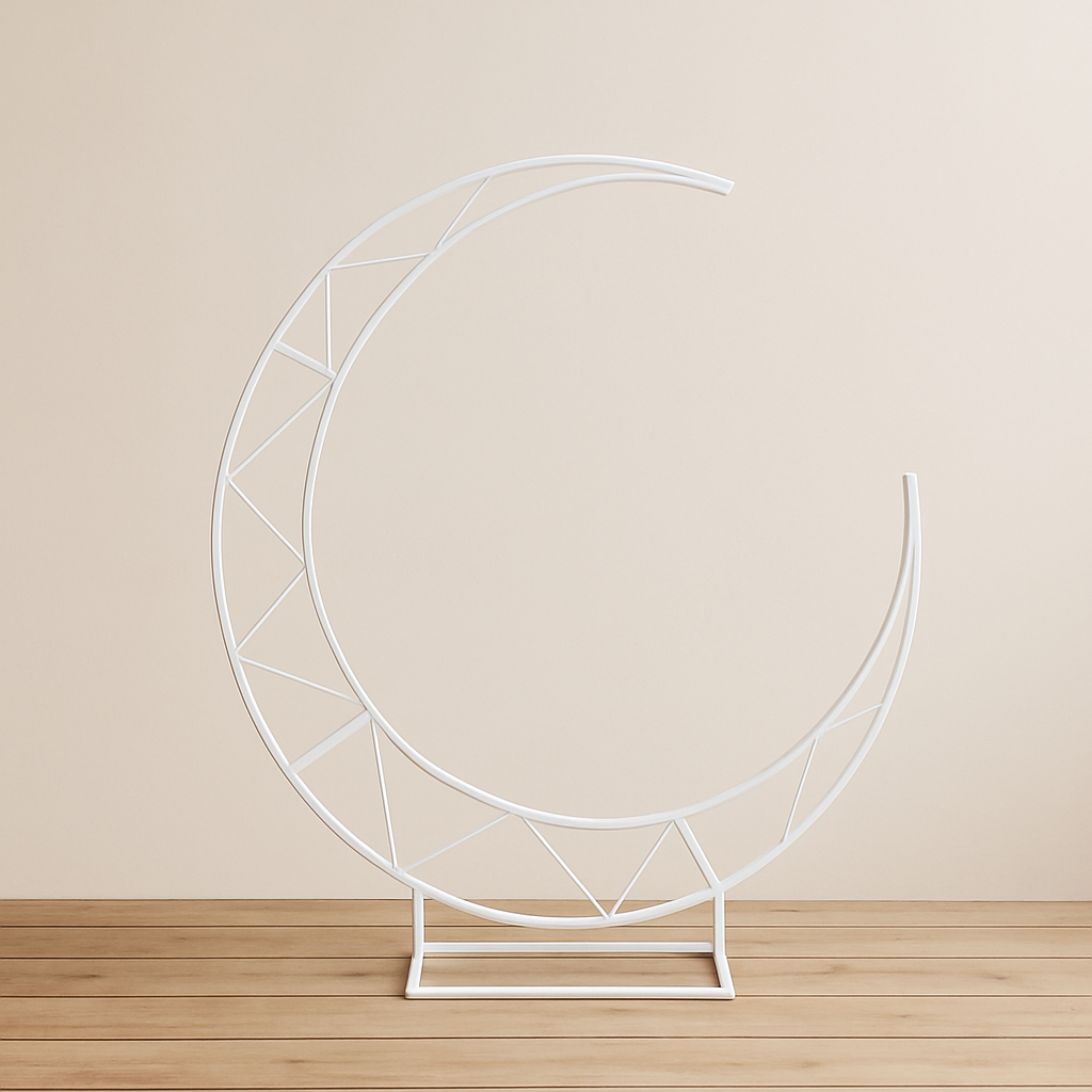 Luna Gold & White Moon Backdrop For Hire