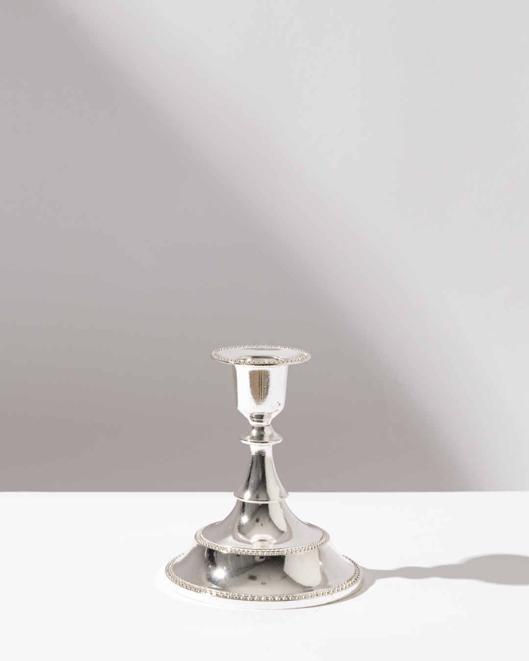 Short Antique Silver Holder For Hire
