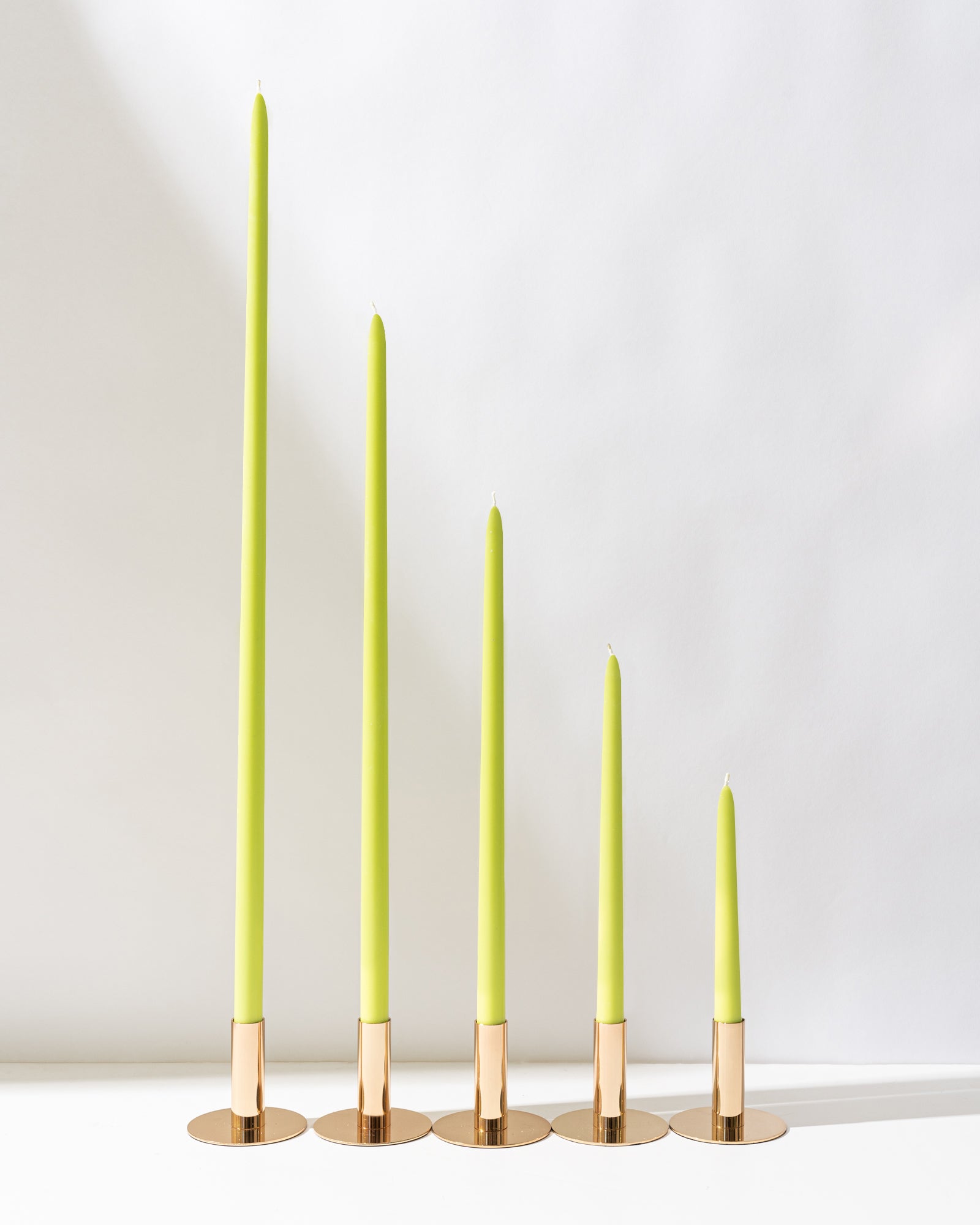 Apple Green Taper Candles