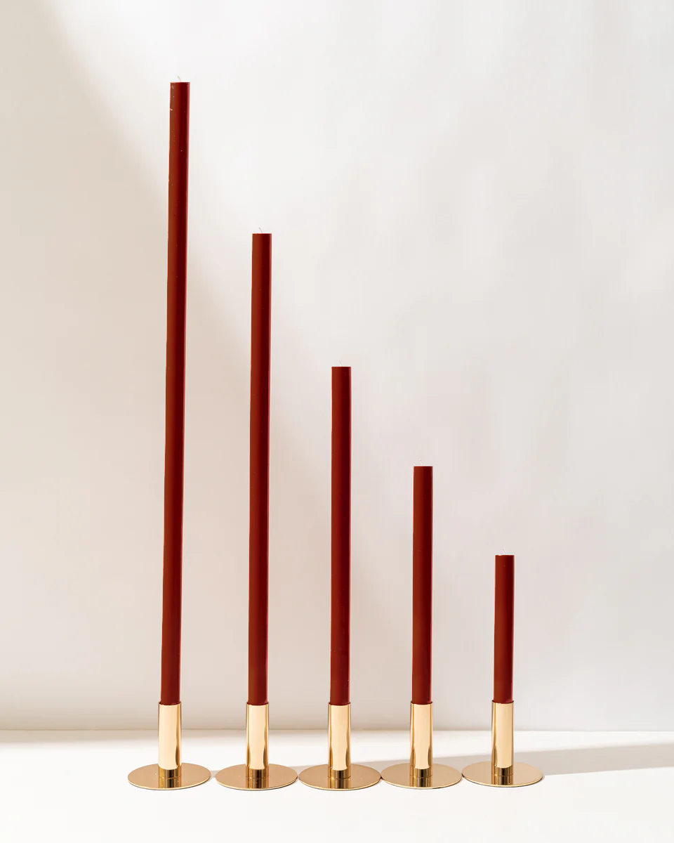 Bordeaux Red Cathedral Candles