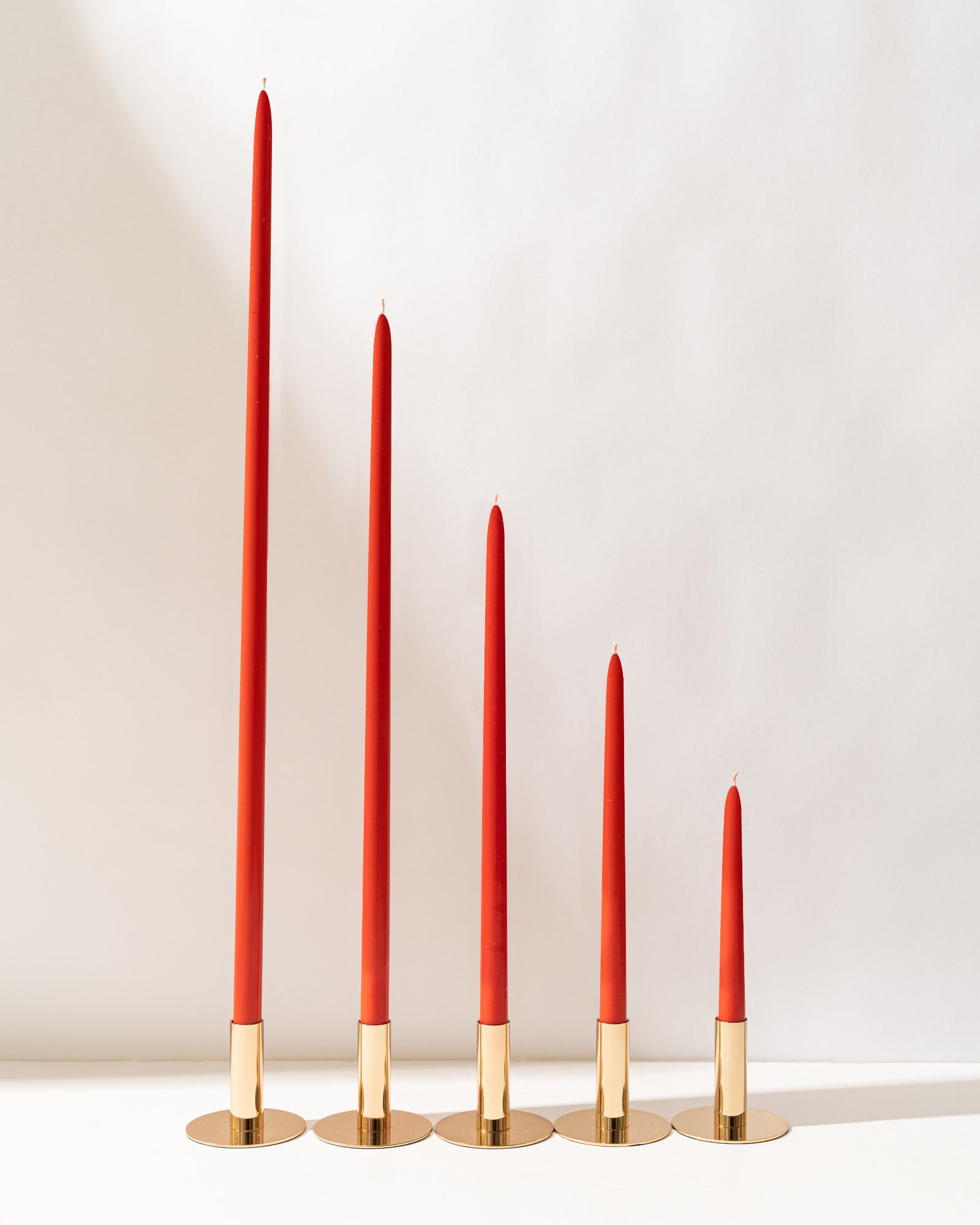 Poppy Red Taper Candles
