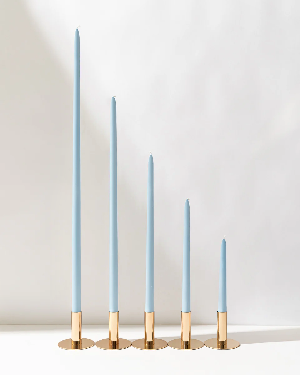 Sky Blue Taper Candles