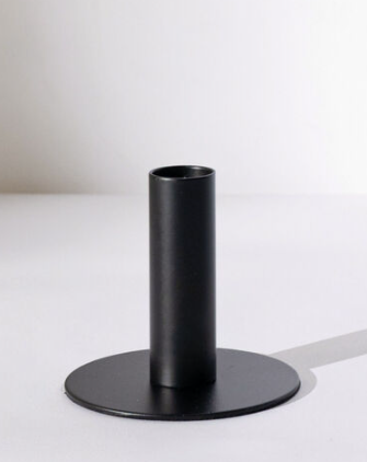 Black Plated Candle Holder For Hire