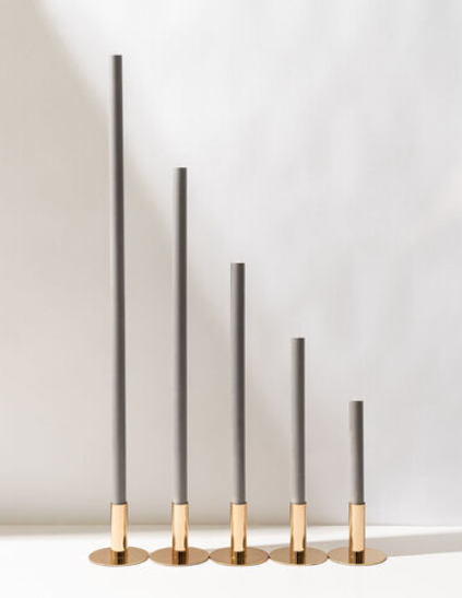 Dove Grey Cathedral Candles