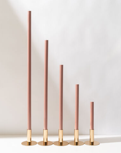 Dusty Rose Cappuccino Cathedral Candles