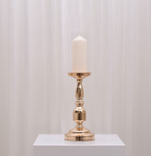 Sophia Pillar Candleholder For Hire Large / Gold