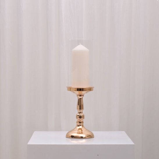 Sophia Pillar Candleholder For Hire Small / Gold