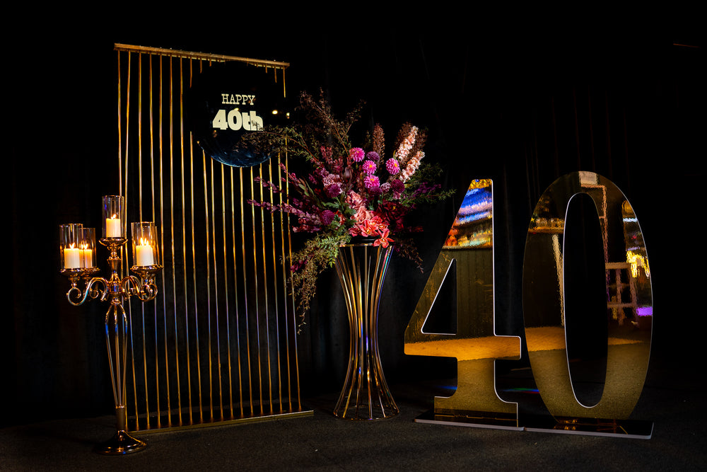 Milestone celebration styling by Elysian Event Hire